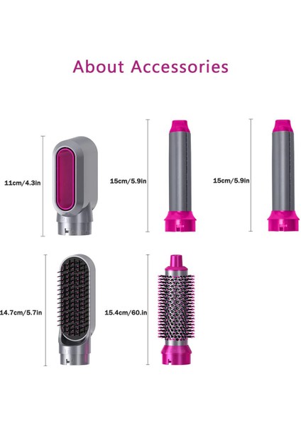 5 In 1 Saç Kurutma Makinesi Seti Sıcak Hava Fırçası Elektrikli Profesyonel Bukle Makinesi Saç Düzleştirici Şekillendirici Aracı Ev Saç Kurutma Makinesi Fırçası (Yurt Dışından)