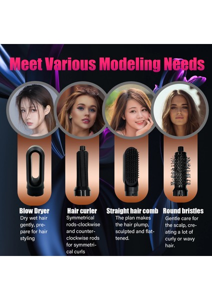 5 In 1 Saç Kurutma Makinesi Seti Sıcak Hava Fırçası Elektrikli Profesyonel Bukle Makinesi Saç Düzleştirici Şekillendirici Aracı Ev Saç Kurutma Makinesi Fırçası (Yurt Dışından) fırsatları