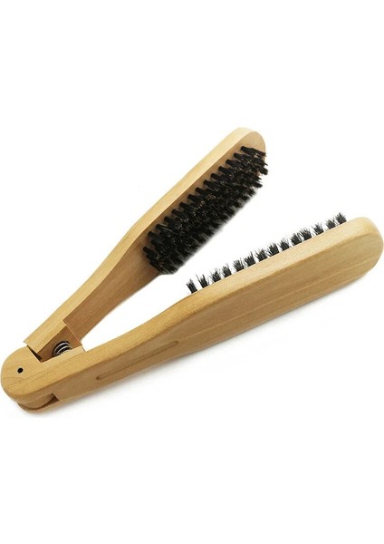 Ahşap Doğrultma Tarak Çift Taraflı Fırça Kelepçe Saç Kuaförlük Doğal Lifler Kıl Saç Tarak Hairstylig Aracı Kuaför (Yurt Dışından) fiyatları