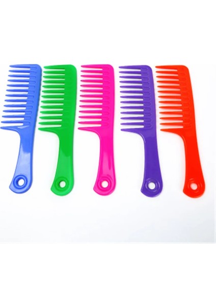 Plastik Çok Renkli Geniş Dişli Tarak Saç Yıkama Için Ev Salon Kuaförlük Saç Fırçası Araçları E060 (Yurt Dışından)