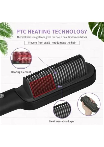 Saç Düzleştirici Demir Fırça Düz Saç Tarak 2'si 1 Arada Saç Düzleştirici Curling Profesyonel Şekillendirici Fırça Saç Bigudi ve Düzleştirici (Yurt Dışından) modelleri
