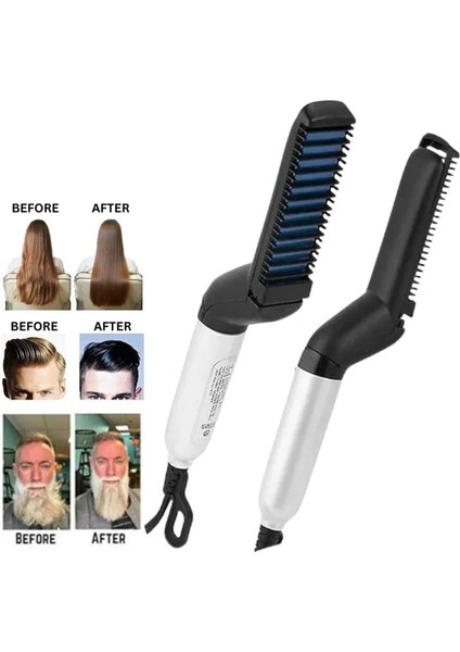 Düzleştirici Çok Fonksiyonlu Saç Tarak Fırça Hızlı Sakal Düzleştirici Fonksiyonel Elektrikli Saç Düzleştirici Aracı Erkekler ve Kadınlar Için (Yurt Dışından) indirimleri