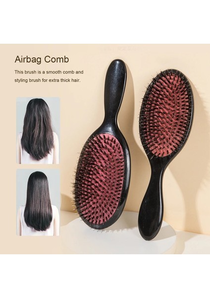 Oval Yastık Doğrultma Fırçası Anti Statik Hava Yastığı Taraklar Stresi Rahatlatmak Kadın Erkek Çocuklar Için Uygun (Yurt Dışından)