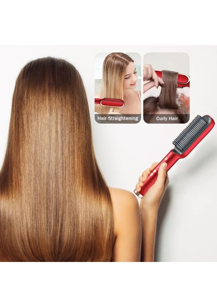 Saç Düzleştirici Fırça Negatif Sıcak Tarak Iyon Kıvırıcı 5temp Düz Saç Tarak ile Tembel Tarak Haşlanma Önleyici Hızlı Isıtma (Au Fiş) (Yurt Dışından) fırsatları