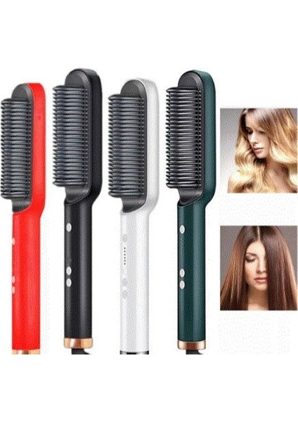 Saç Düzleştirici Demir Fırça Düz Saç Tarak 2'si 1 Arada Saç Düzleştirici Curling Profesyonel Şekillendirici Fırça Saç Bigudi ve Kadınlar Için Düzleştirici (Rastgele Renk) (Yurt Dışından) indirimleri