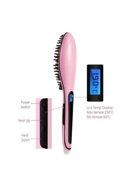 Fast Digital Saç Düzleştirici Fırçası Pembe (Yurt Dışından) modelleri