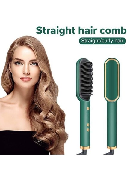 Elektrikli Saç Düzleştirici Fırça Negatif Iyonlar Saçlara Zarar Vermez 3 Dişli Sıcaklık Termostatik Ptc Isıtma Elektrikli Saç Fırçası (Yurt Dışından) fiyatları