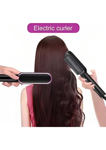 Saç Düzleştirici Demir Fırça Düz Saç Tarak 2'si 1 Arada Saç Düzleştirici Kıvırma Tarak Profesyonel Şekillendirici Fırça Kadınlar Için Saç Bigudi ve Düzleştirici Şekillendirici (Yurt Dışından) fiyatları