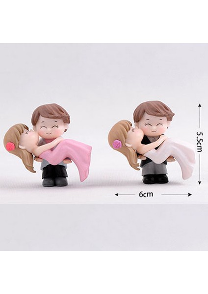 Takım Tatlı Aşıklar Dıy Mini Minyatür Heykelcik Dollhouse Dekor Mikro Manzara (Yurt Dışından) modelleri