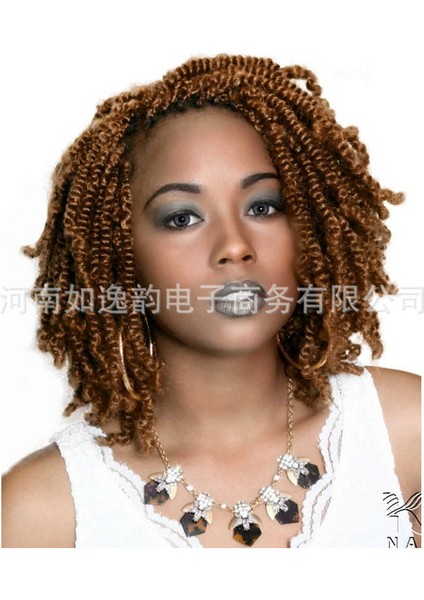 Peruk Kadın Avrupa ve Amerika Afrika Kimyasal Elyaf Saç Yaylı Büküm Saç Bahar Örgü Kıvırcık Saç Dreadlocks Peruk (Yurt Dışından) fırsatları