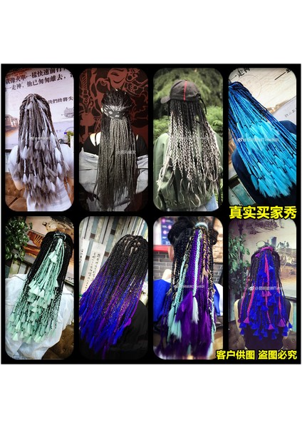 Dreadlocks Peruk Fiber Yüksek Sıcaklık Fiber Renk Afrika Saç Halat Kadın Küçük Büyük Örgü Kirli Dreadlocks Örgülü Saç Reggae Erkek (Yurt Dışından) modelleri