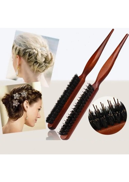 Saç Fırçası Yaygın Olarak Kullanılan Yüksek Yoğunluklu Ergonomik Saplı Çok Fonksiyonlu Verimli Saç Kıvırma Rahat Saç Düzleştirme Tarak (Yurt Dışından)
