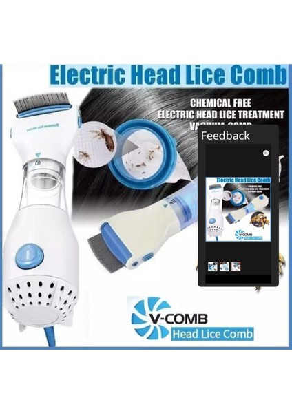 V Tarak Elektronik Kafa Biti Temizleme Makinesi Bit Önleyici Makine (Yurt Dışından)