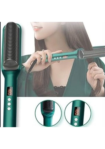 Isıtmalı Taraklı Profesyonel Elektrikli Saç Düzleştirici Fırça. (Yurt Dışından) fiyatları