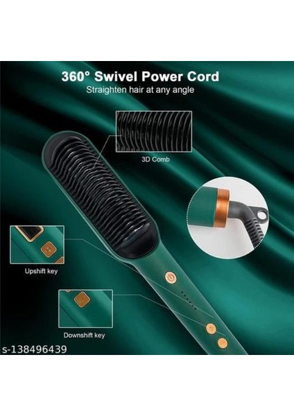 Isıtmalı Taraklı Profesyonel Elektrikli Saç Düzleştirici Fırça. (Yurt Dışından) fırsatları