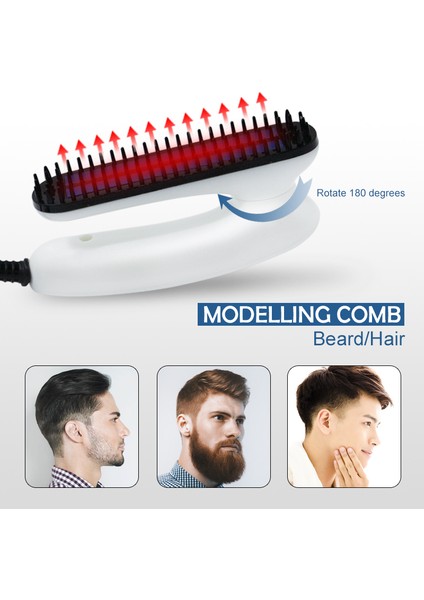 Ubeator - 25W Yeni Sürüm Çok Fonksiyonlu Döndürmeli Saç Modelleme Tarak Fırçası Erkekler ve Kızlar IÇIN-G11-BEYAZ (Yurt Dışından) modelleri