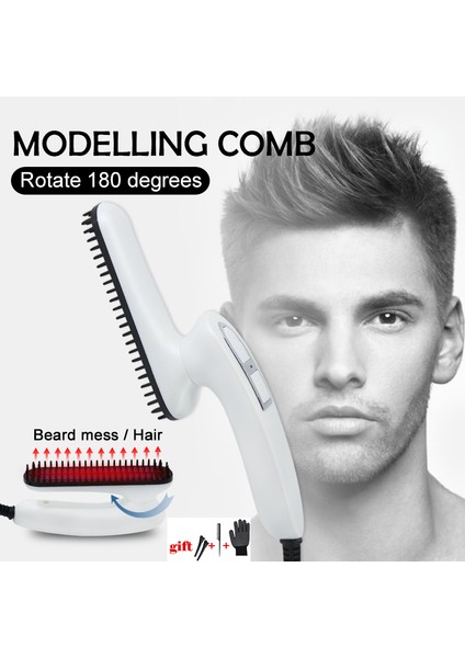 Ubeator - 25W Yeni Sürüm Çok Fonksiyonlu Döndürmeli Saç Modelleme Tarak Fırçası Erkekler ve Kızlar IÇIN-G11-BEYAZ (Yurt Dışından) indirimleri