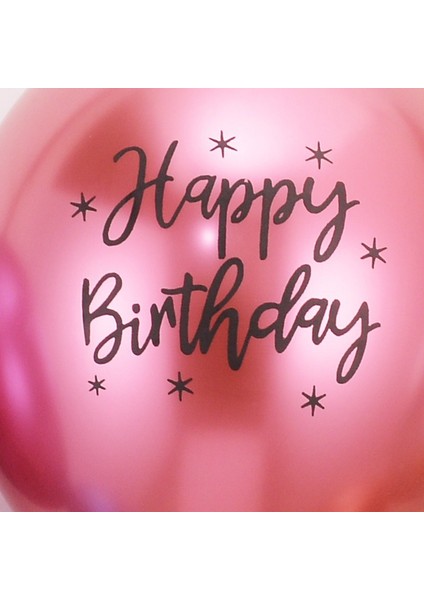 10 Adet 12 Inç Mutlu Doğum Günü Lateks Balonlar Krom Kaplama Baskılı Desen Balon Helyum Metal Topu Doğum Günü Dekorasyon (Yurt Dışından) fiyatları