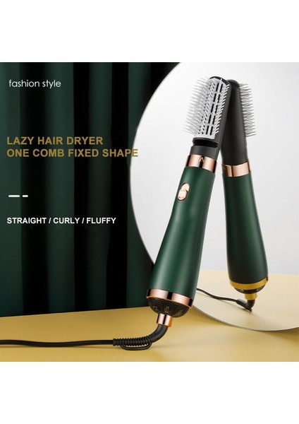 Kıvırcık Saçlar ve Düz Saçlar Için 220V Üçü Bir Arada Sıcak Hava Tarağı Çift Kullanımlı Saç Tarağı Anyon Saç Kurutma Makinesi Kıvırma Çubuğu Profesyonel Tasarım (Yurt Dışından)