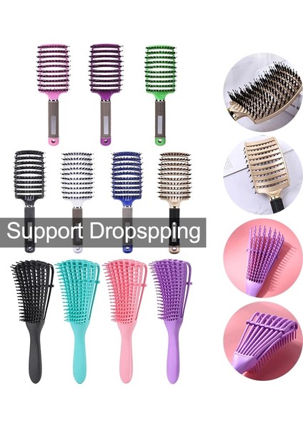 Moda Masaj Dolaşık Açıcı Saç Fırçası Saç Derisi Masaj Saç Tarak Dolaşık Açıcı Fırça Kıvırcık Saç Fırçası Için Islak Kıvırcık Saç Fırçası Kadın (Yurt Dışından)