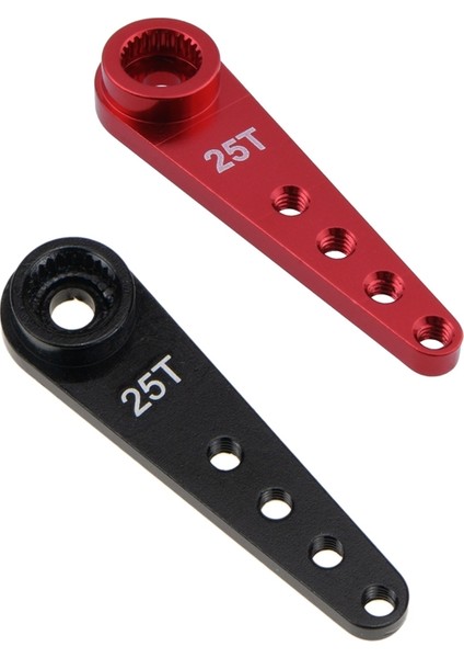 Adet 37MM 25T Metal Uzatma Direksiyon Servo Kol Boynuz Rc Araba Paletli Parçaları, Kırmızı ve Siyah (Yurt Dışından) fırsatları