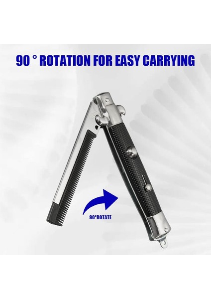 Katlanır Saç Tarağı Sakal Tarağı Kıllar Fırça Paslanmaz Çelik Basın Düğmesi Anahtarı Güzellik Taraklar Erkek Kadın Saç Stili Aksesuarları (Yurt Dışından) fiyatları