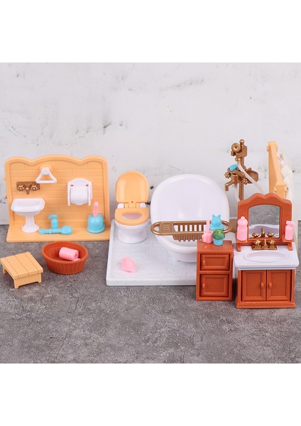 1 Takım Bebek Evi Mini Banyo Banyo Mobilya Montaj Sahne Oyuncak Aksesuarları (Yurt Dışından) fiyatları