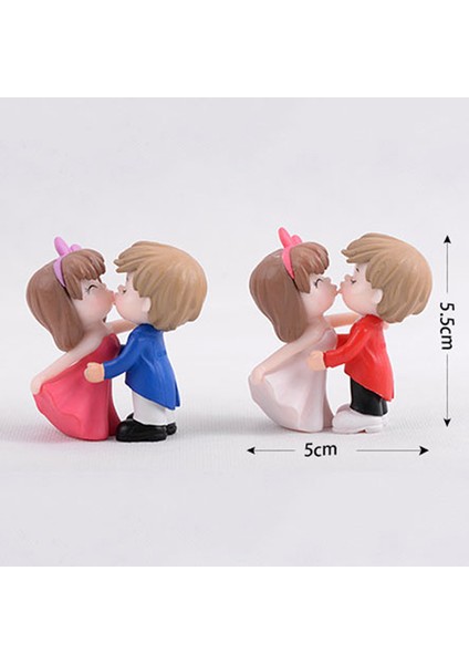 Romantik Çiftler Dıy Minyatür Heykelcik Bahçe Dollhouse Dekor Mikro Manzara (Yurt Dışından) modelleri