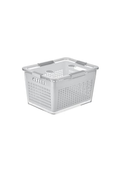 Metrashop Home - Lavin 7 Litre Açık Gri Saklama Kabı
