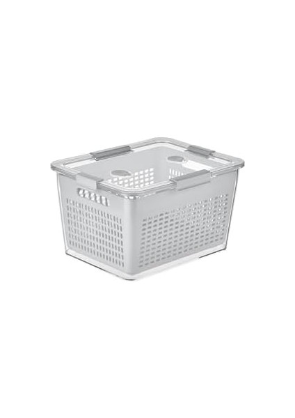 Metrashop Home - Lavin 7 Litre Açık Gri Saklama Kabı