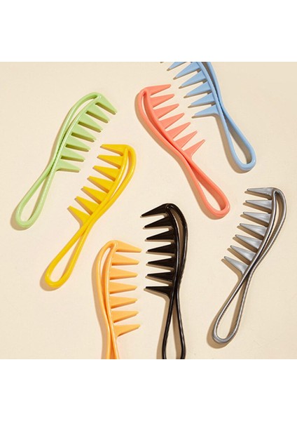 Geniş Diş Köpekbalığı Plastik Saç Tarak Dayanıklı Uygun Içi Boş Şekillendirici Tarak Kıvırcık Saç Masajı Için Profesyonel Kuaförlük Araçları (Yurt Dışından)