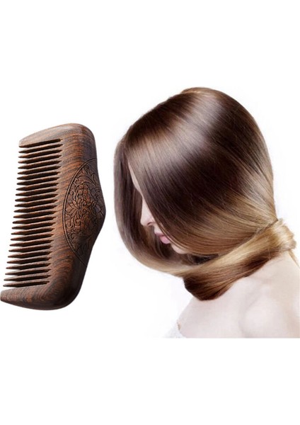 2x Cep Tarak Sandal Ağacı Yeşil Doğal Süper Dar Dent Ahşap Taraklar Statik Bit Sakal Tarağı Saç Sandal Ağacı Tarak (Yurt Dışından) modelleri