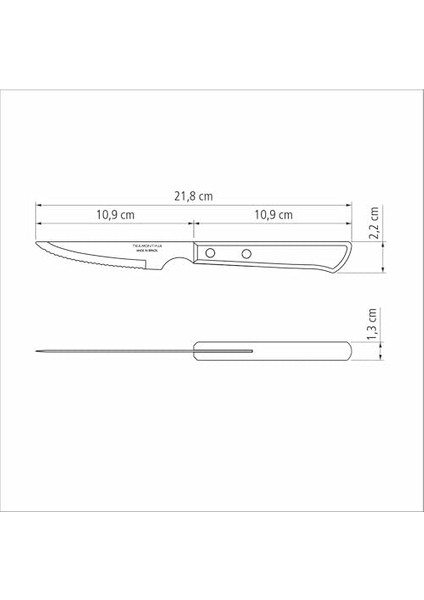 21109/694 Biftek Bıçak Khv 10 cm 6'lı Blister