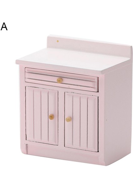 1/12 Mini Bebek Evi Mutfak Oyun Dolapları Yemek Masası Lavabo Sayacı Modeli Biblo (Yurt Dışından)