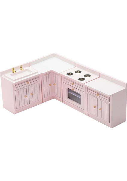 1/12 Mini Bebek Evi Mutfak Oyun Dolapları Yemek Masası Lavabo Sayacı Modeli Biblo (Yurt Dışından) fırsatları