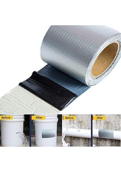 Metrashop Air Çamur Bant Süper Güçlü Su Sızdırmaz Tamir Çatlak Boru Bandı (2m x 10CM)