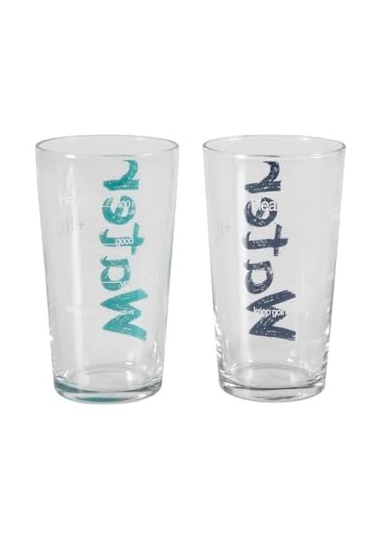 Concept Water Bardak 570 ml 2'li Set Mavi & Turkuaz