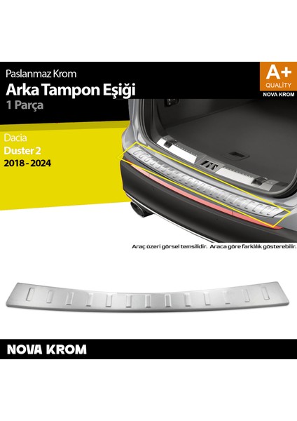 Dacia Duster Krom Arka Tampon Eşiği 2018-2023