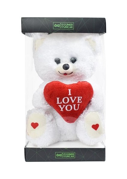 Özel Premium Kutu Içerisinde Sevgiliye Özel Kalpli (I Love You) Yazılı Sevimli Peluş indirimleri