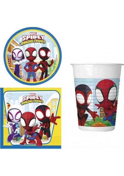 16 Kişilik Spıdey Örümcek Adam Doğum Günü Süsleri Parti Seti
