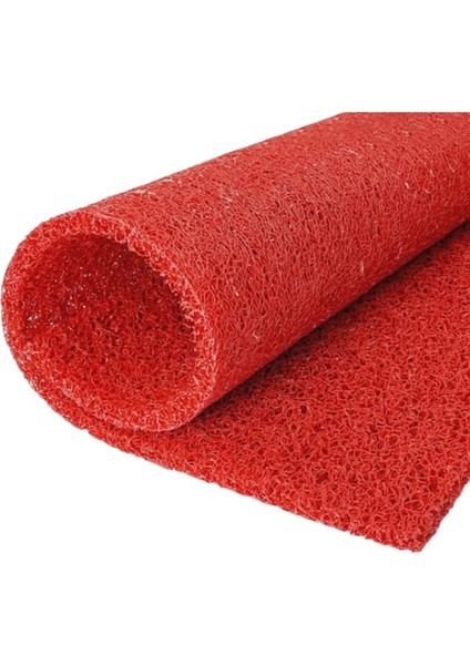 Kıvırcık Paspas 14 mm Kırmızı Lidya En=1 mt