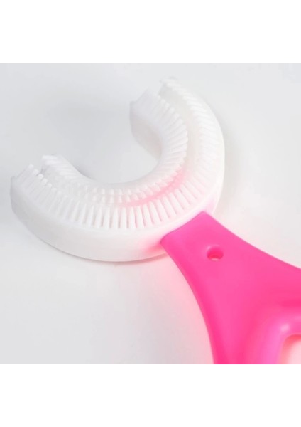 Silikon Çocuk Diş Fırçası Tartar Temizleyici (2-12 Yaş) - Pembe