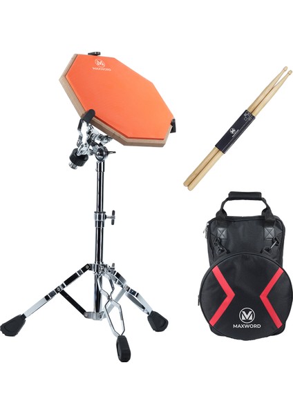 DD-239OR Pro Bateri Davul Çalışma Pedi Seti Drum Practice Pad Full Set