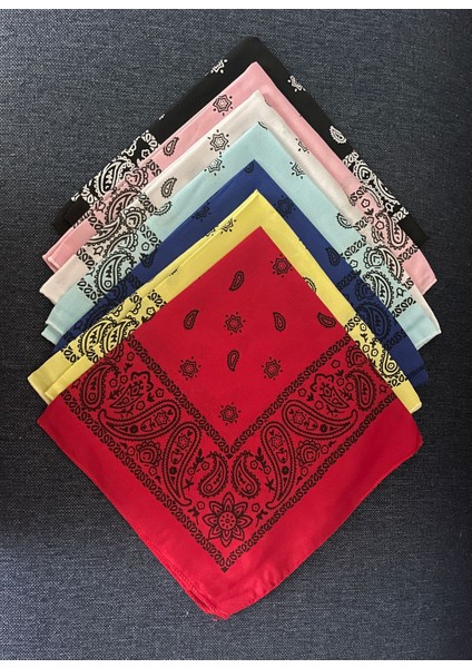 Pamuklu Klasik Şal Desen 2 Adet Bay&Bayan Bandana