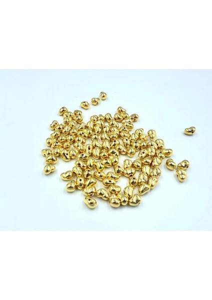 Gold Yamuk Formsuz İnci Takı Yapım Malzemesi İnci Boncuk 100 Adet