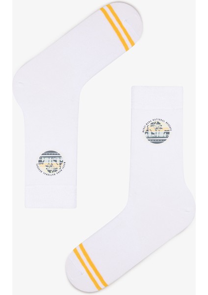 Erkek White Safari 2li Çok Renkli Soket Çorap modelleri