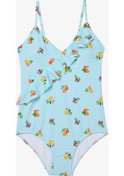 Genç Kız Fruity Çok Renkli Mayo
