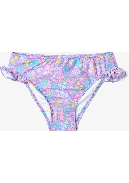 Kız Çocuk Pretty Flowers Üçgen Çok Renkli Bikini Takımı