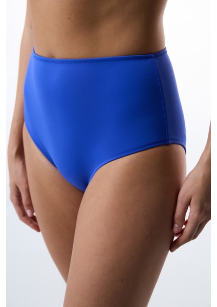 Koyu Mavi High Yüksek Bel Bikini Altı