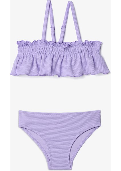 Kız Çocuk Lilly Fırfırlı Bandeau Bikini Takımı